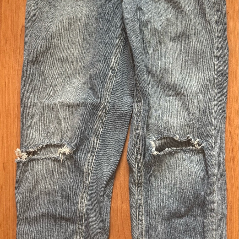 Distressed Blue Jeans